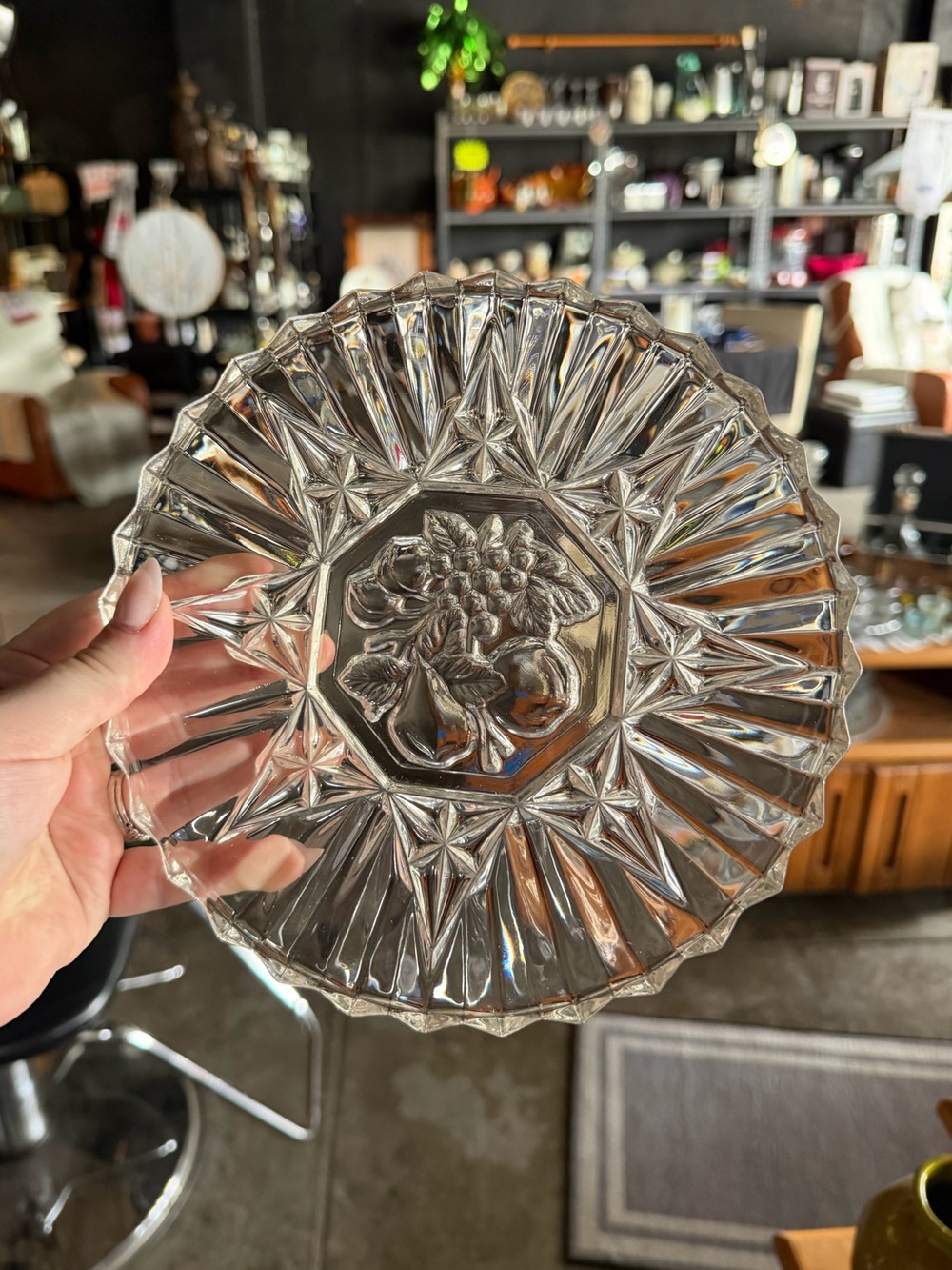 Vintage Federal Glass Pioneer Pattern Salad Plates